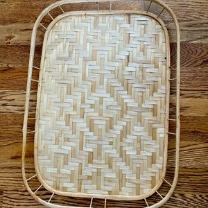 Vintage Ratan Bamboo Tray